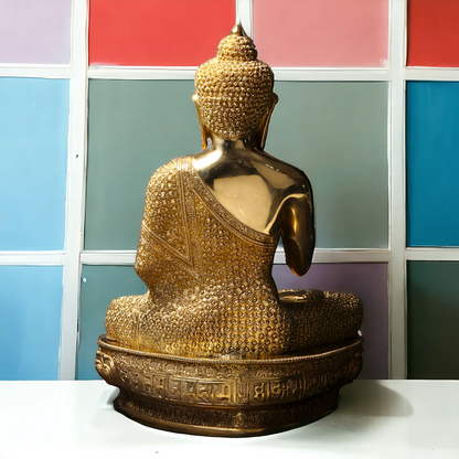 Buy Buddha Brass Statue - 56 cm Handcrafted Meditation Figure for Spiritual Harmony and Home Décor