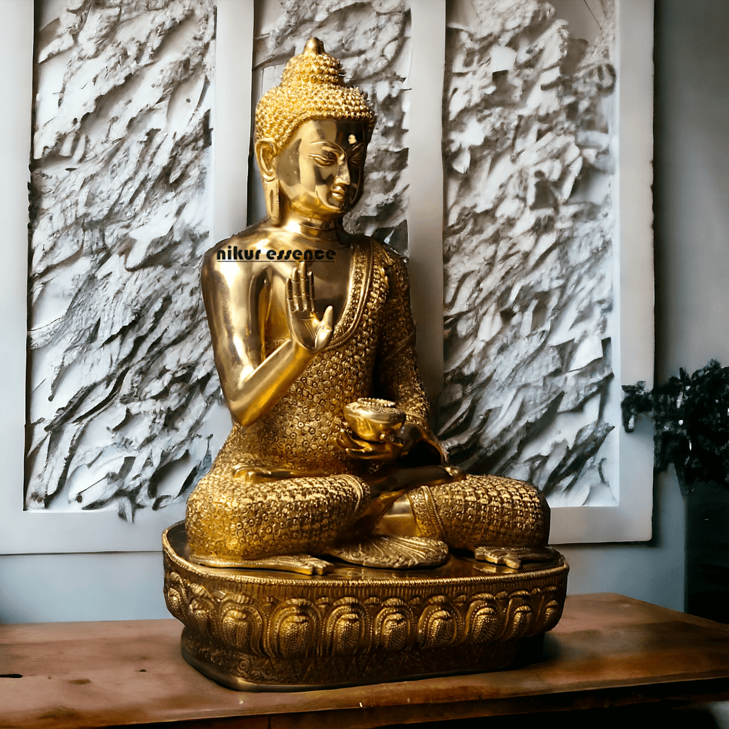 Buy Buddha Brass Statue - 56 cm Handcrafted Meditation Figure for Spiritual Harmony and Home Décor