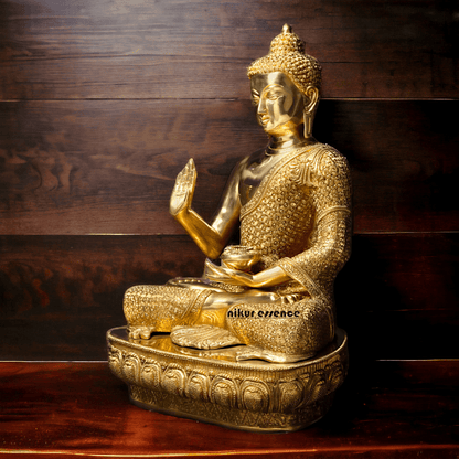 Buy Buddha Brass Statue - 56 cm Handcrafted Meditation Figure for Spiritual Harmony and Home Décor