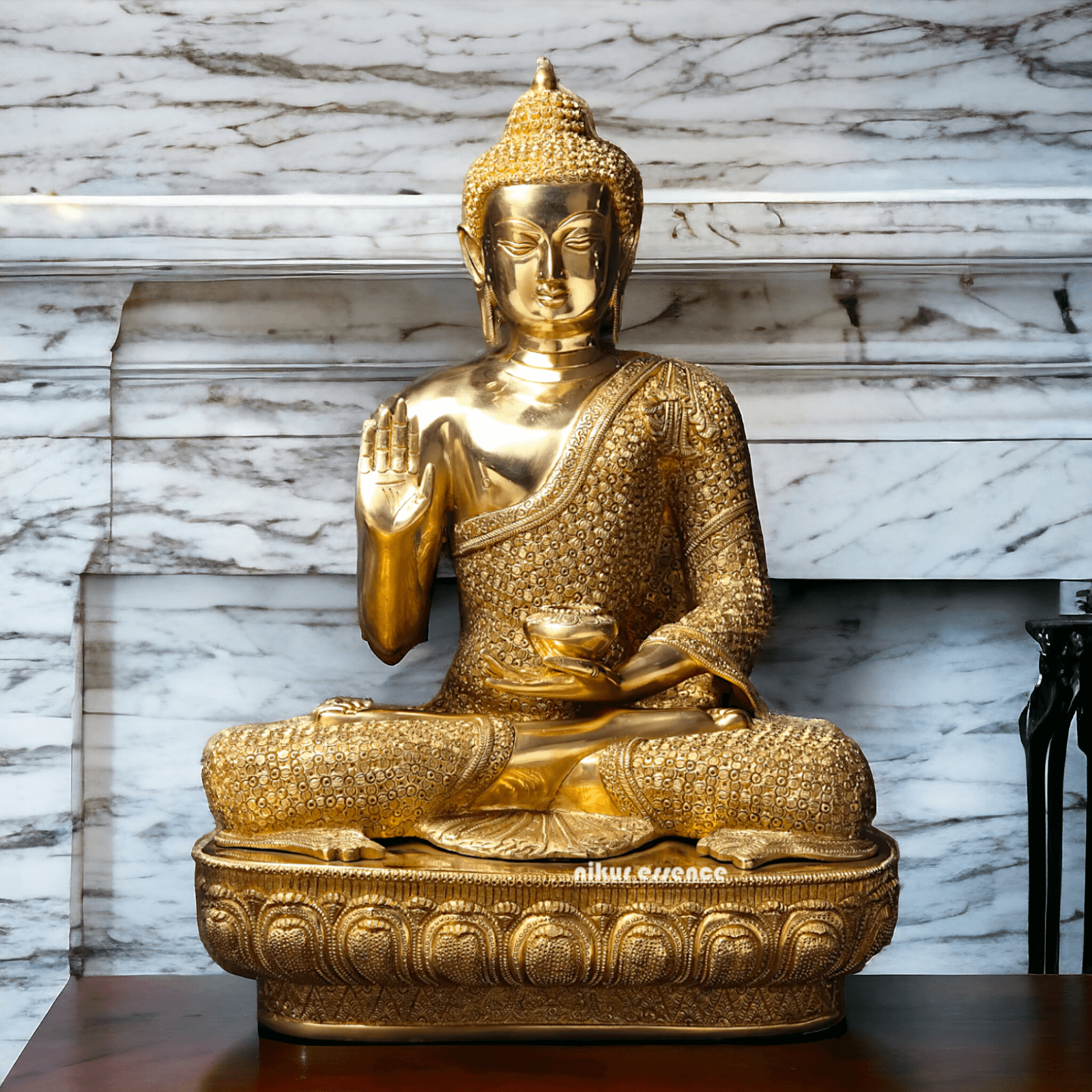 Buy Buddha Brass Statue - 56 cm Handcrafted Meditation Figure for Spiritual Harmony and Home Décor