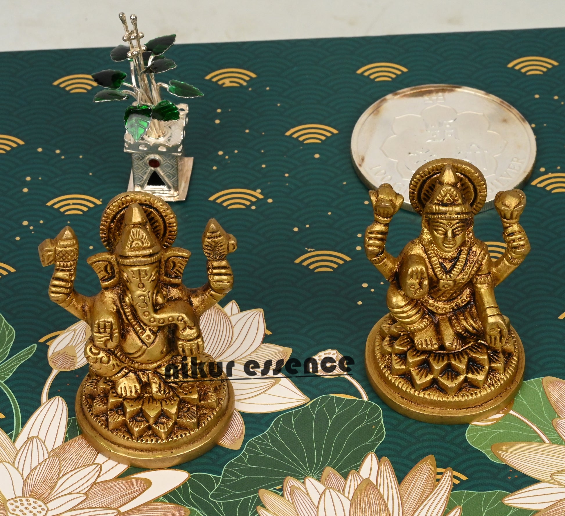 Brass and silver diwali gift