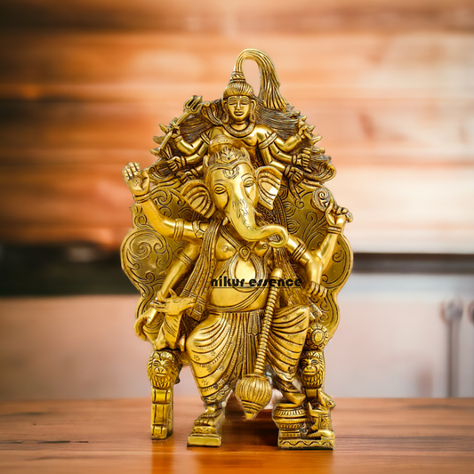 Buy Brass Ganesha on Singhasan -Nikuressence Brass Nikuressence