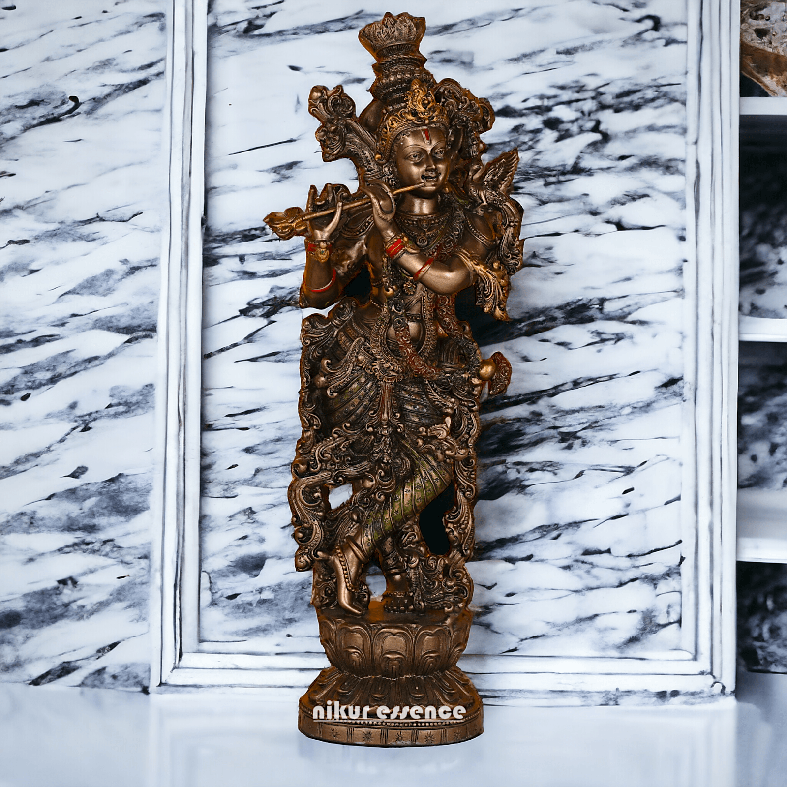 Hindu Krishna Bronze Statue | Buy copper Krishna Statue | Buy Krishna Statue- 29 inch height