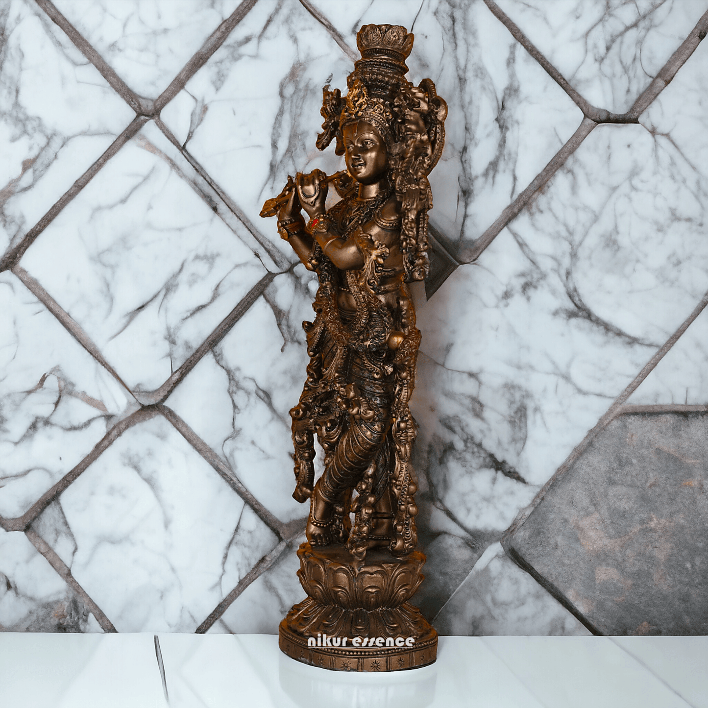 Hindu Krishna Bronze Statue | Buy copper Krishna Statue | Buy Krishna Statue- 29 inch height