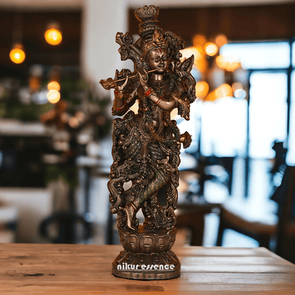 Hindu Krishna Bronze Statue | Buy copper Krishna Statue | Buy Krishna Statue- 29 inch height