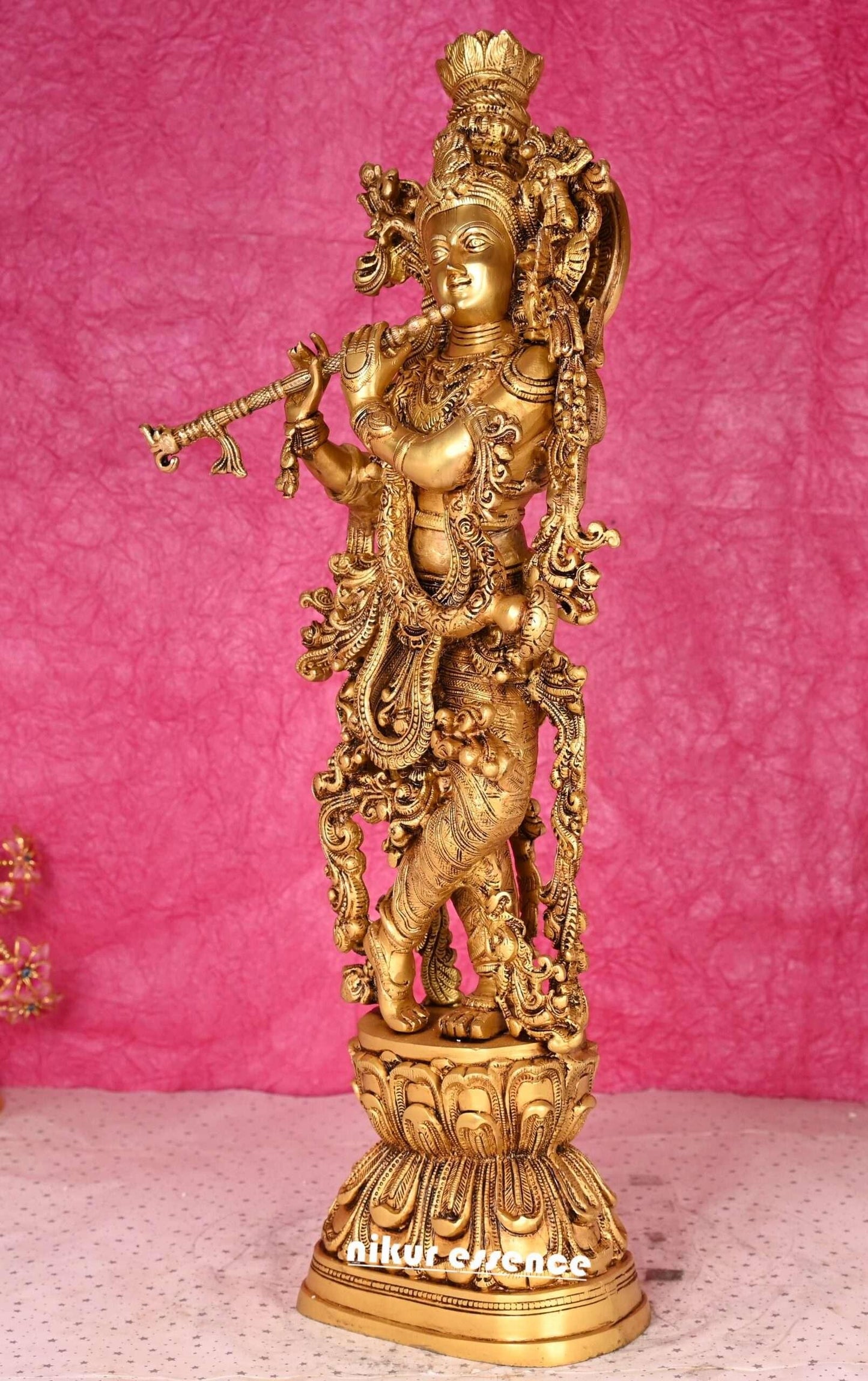 Buy online Krishna Statue | Buy Krishna Statue in Brass | Nikur essence | 30 Inch