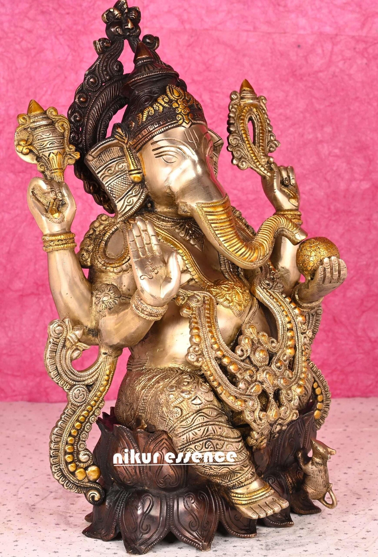 Buy Antique Ganesha Statue | Brass Antique Ganesha Statue Idols Nikuressence