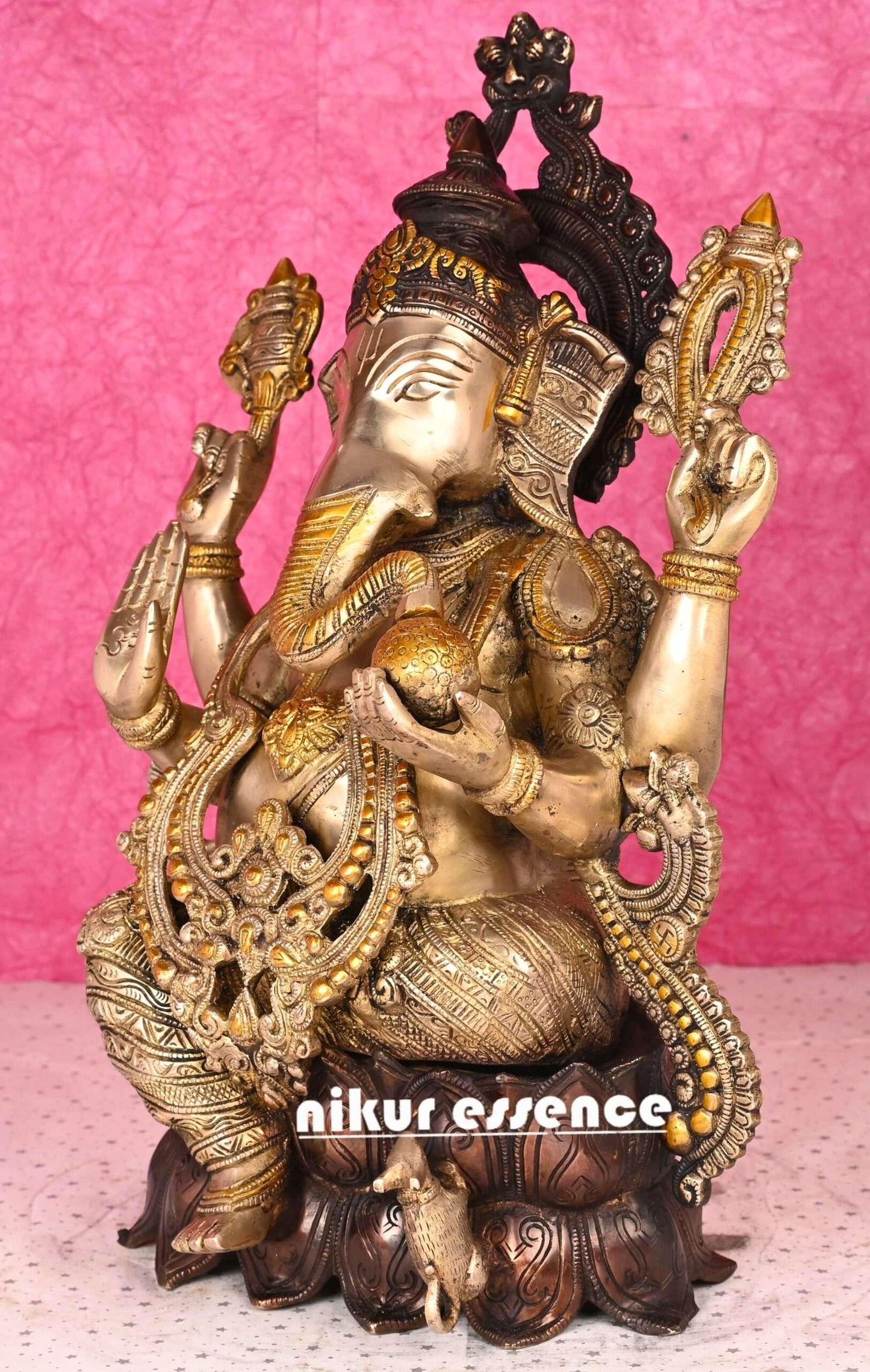 Buy Antique Ganesha Statue | Brass Antique Ganesha Statue Idols Nikuressence