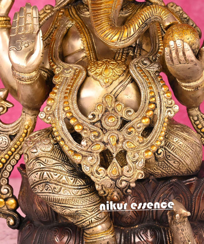 Buy Antique Ganesha Statue | Brass Antique Ganesha Statue Idols Nikuressence