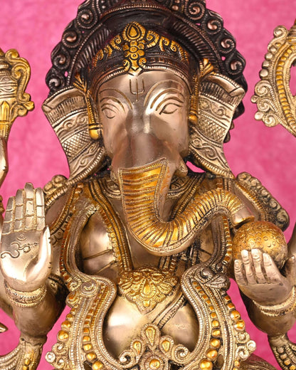 Buy Antique Ganesha Statue | Brass Antique Ganesha Statue Idols Nikuressence