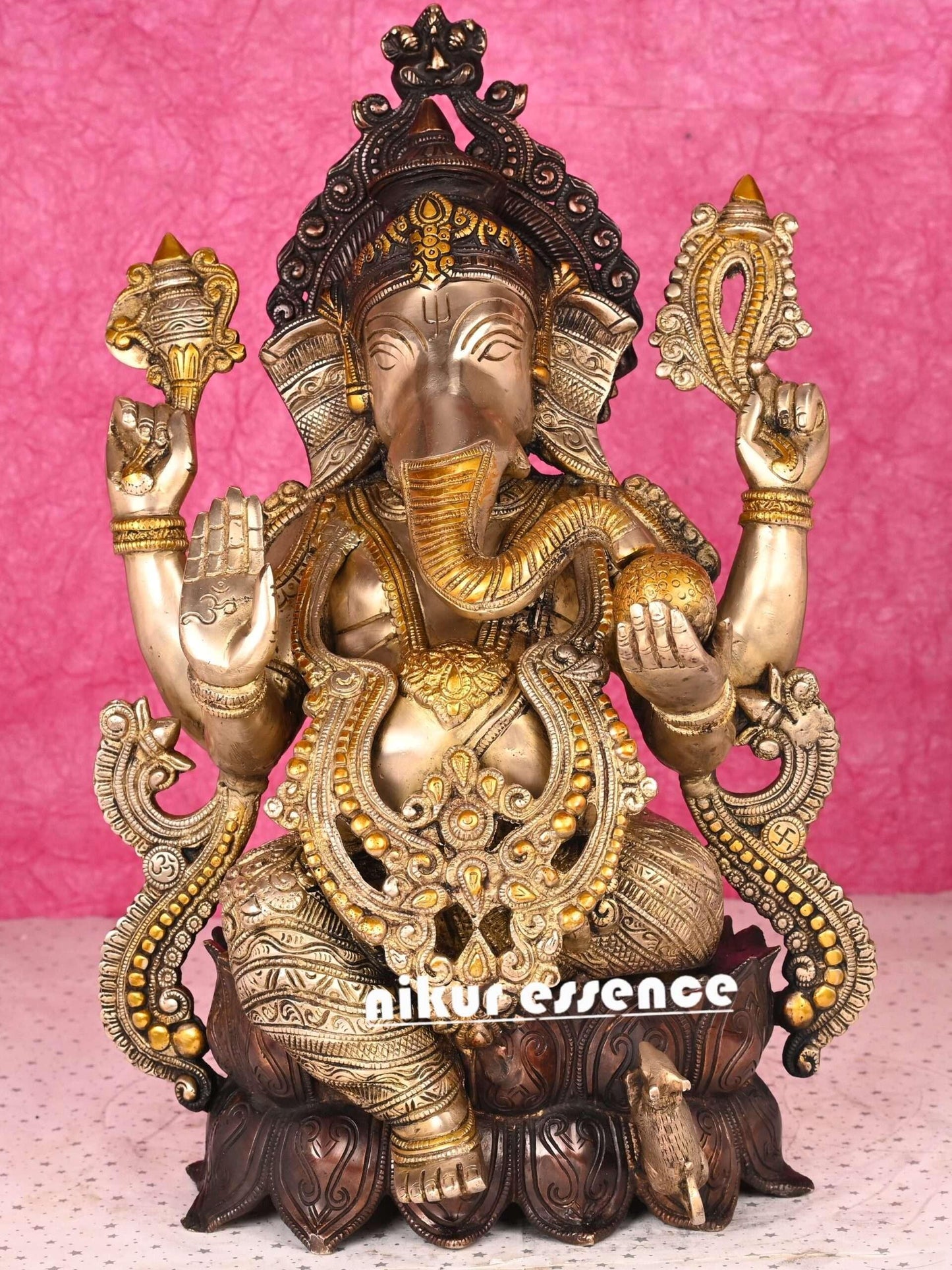 Buy Antique Ganesha Statue | Brass Antique Ganesha Statue Idols Nikuressence