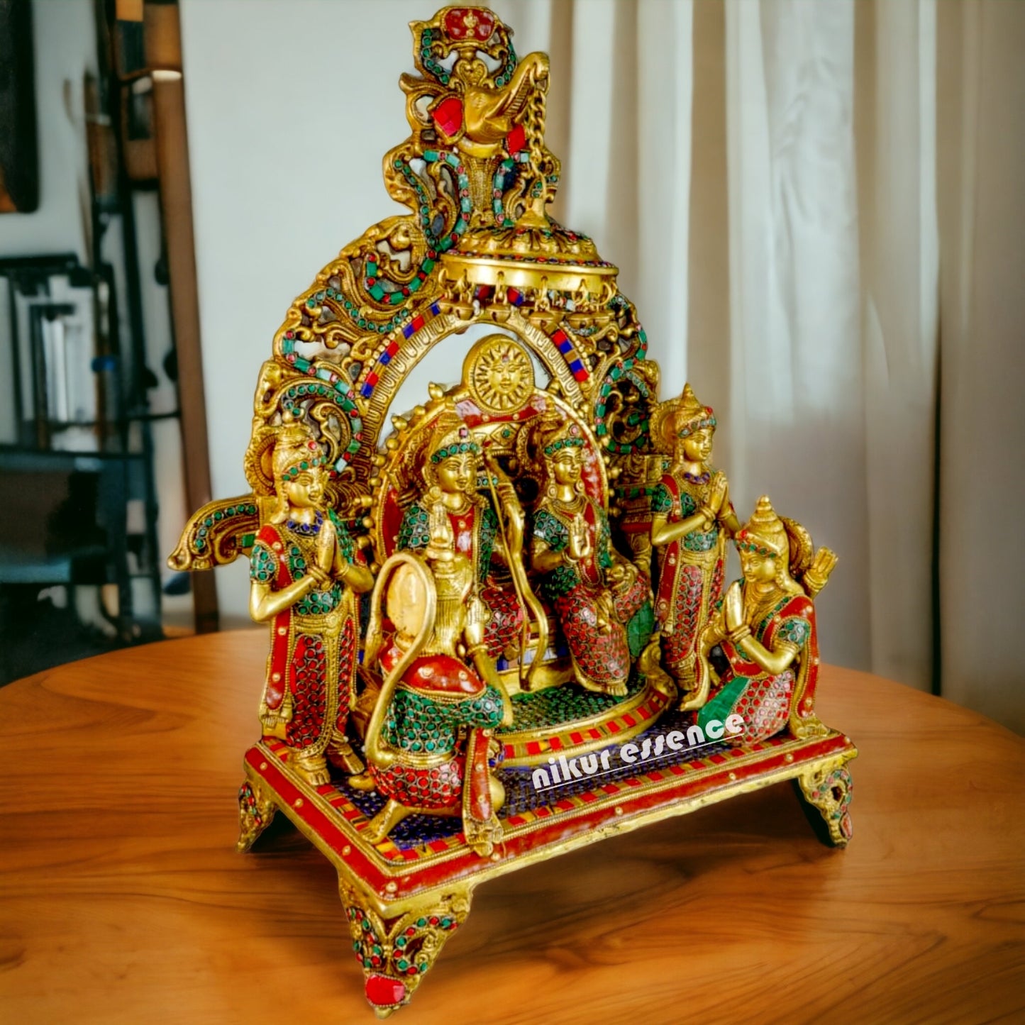 Large Ram Darbar Brass Statue/idol, Indian Brass Art, Brass God Idol, Brass Sculpture, Brass Figurine Large, Home Decor Statue