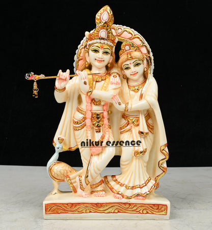 Buy Cultured Marble Radha Krishna Statue online -Marble Radha Krishna