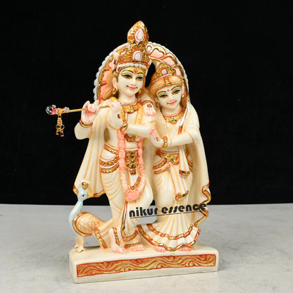 Buy Cultured Marble Radha Krishna Statue online -Marble Radha Krishna