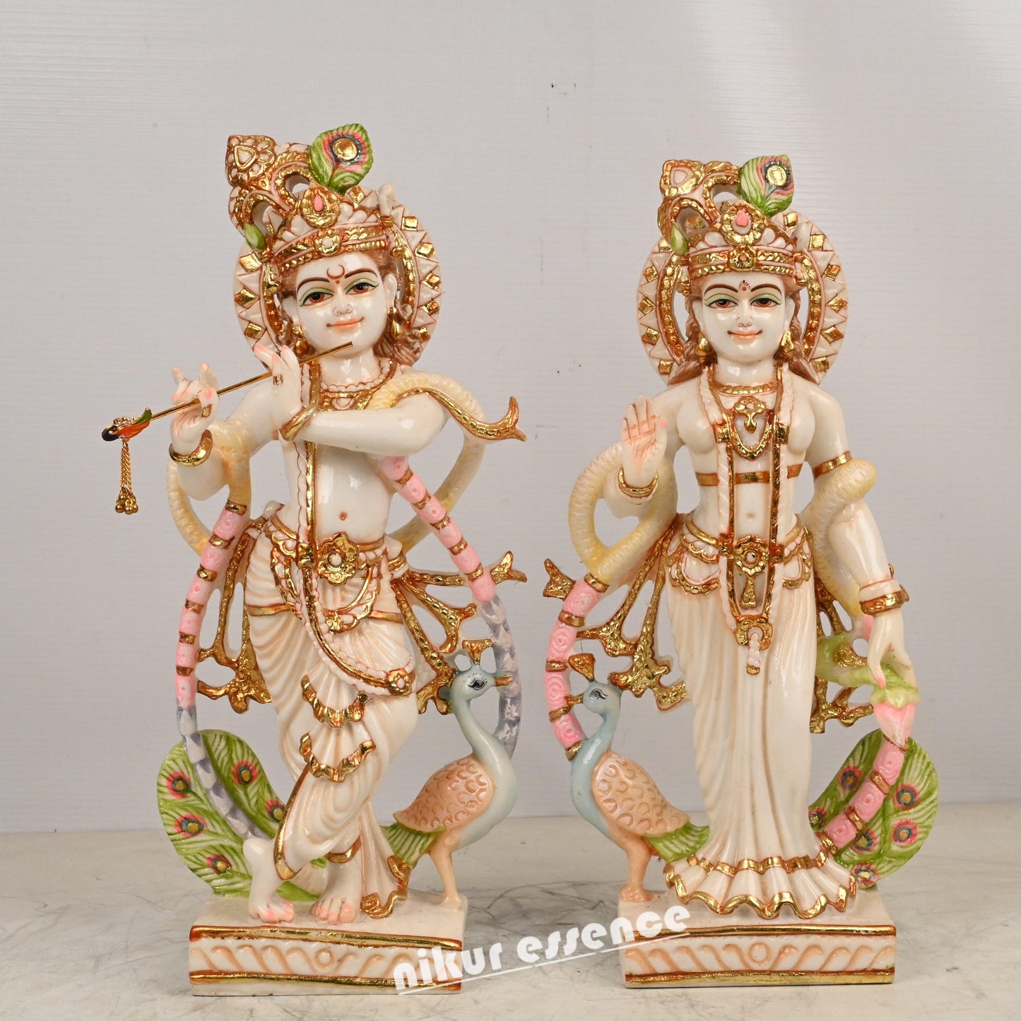 Buy Cultured Marble Radha Krishna Statue | Buy Radha Krishna In marble | 15 inch