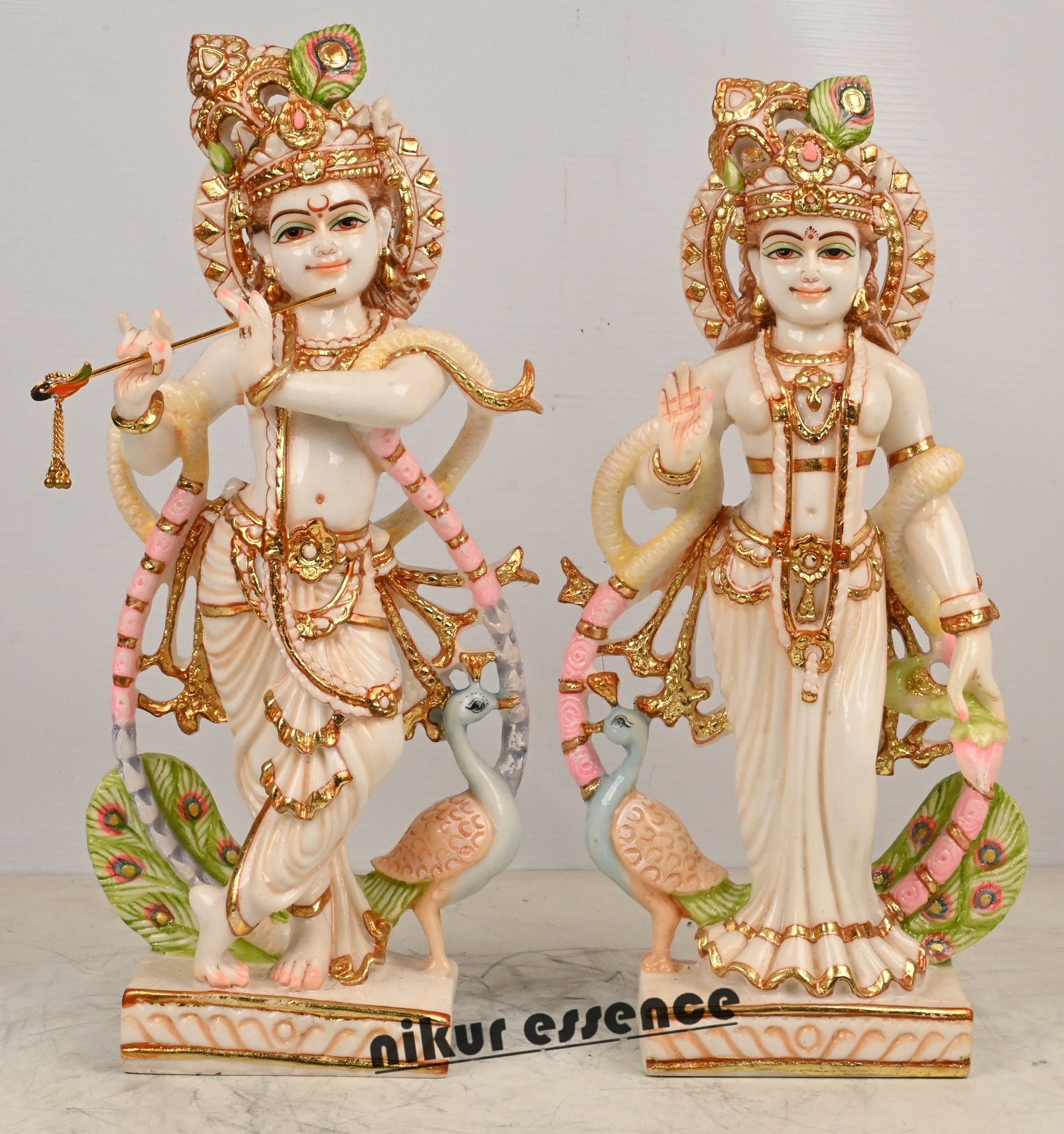 Buy Cultured Marble Radha Krishna Statue | Buy Radha Krishna In marble | 15 inch