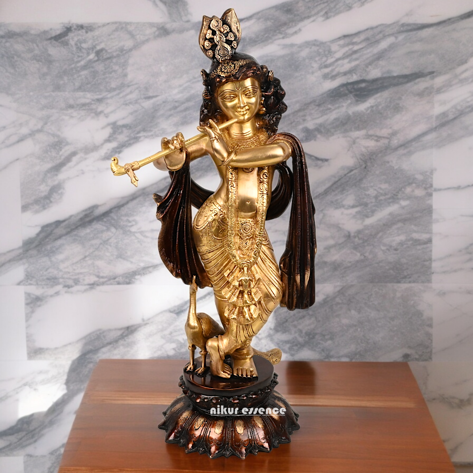 Online Braas Krishna Standing with Playing Flute - 68.5 cm Idols Nikuressence