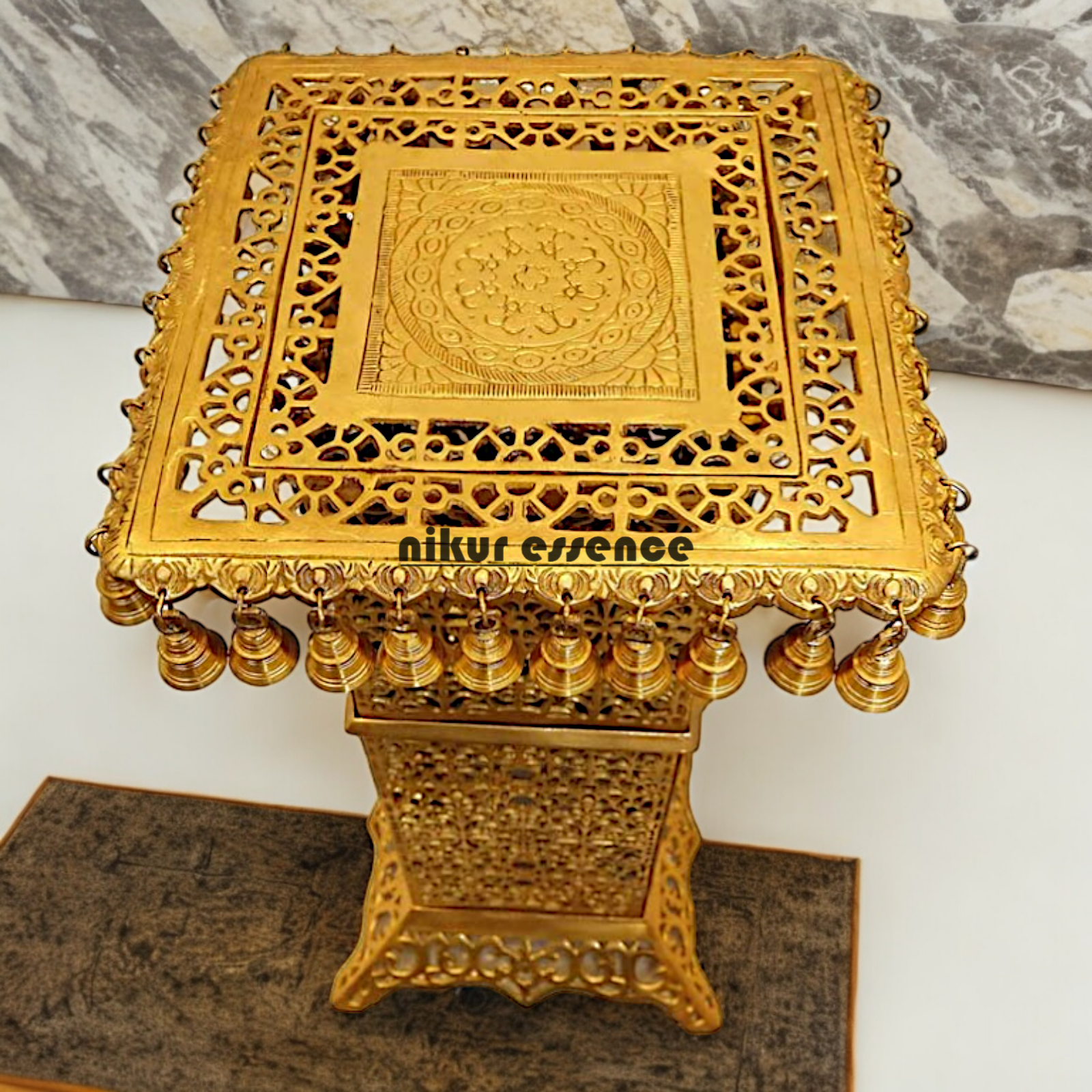 Large Stool chowki Brass - 31 Inches