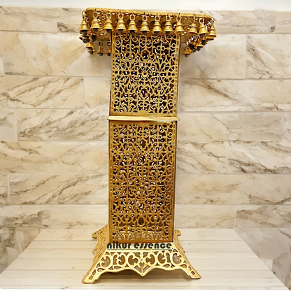 Large Solid Brass Tall Chowki - 81.5 cm Idols Nikuressence