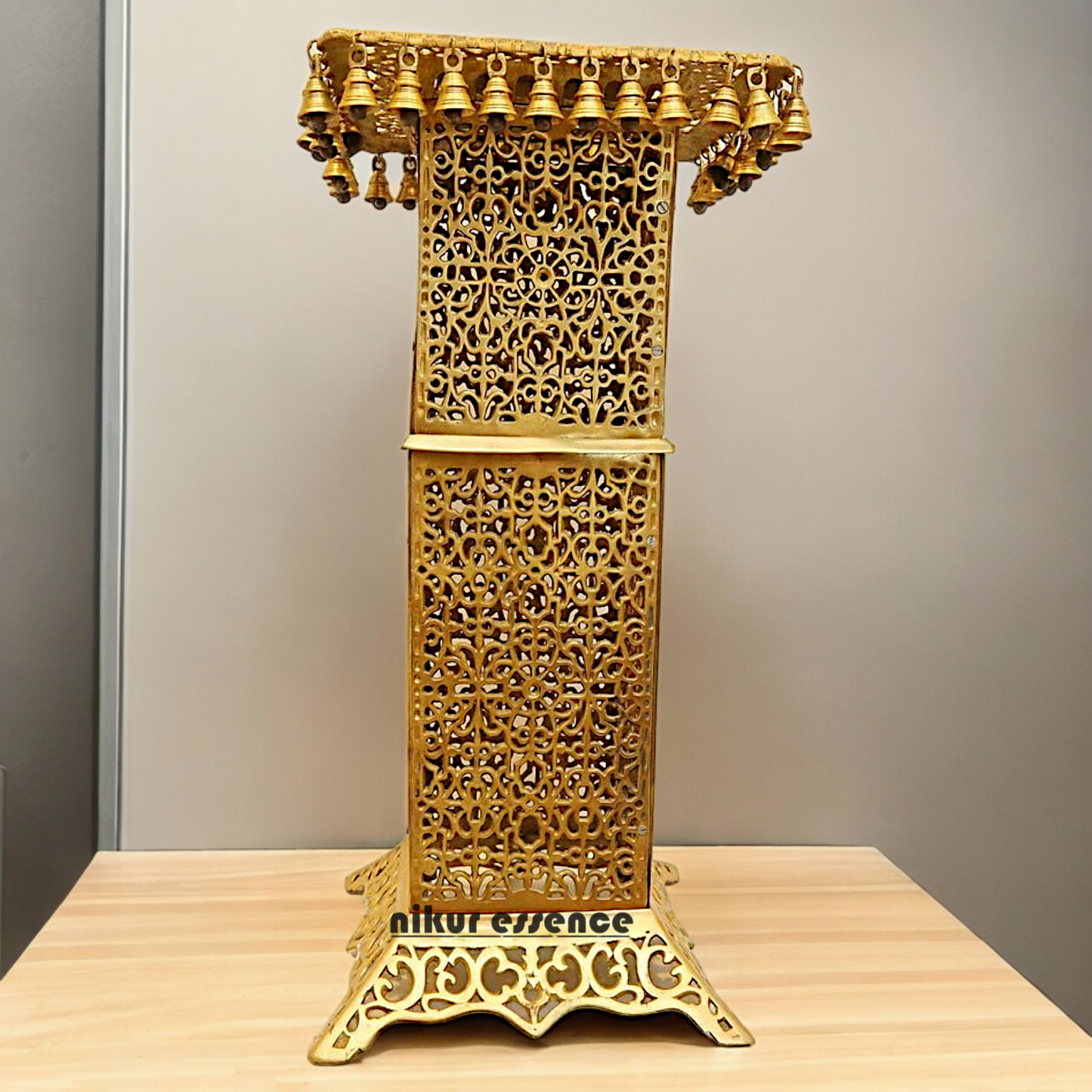 Large Solid Brass Tall Chowki - 81.5 cm Idols Nikuressence