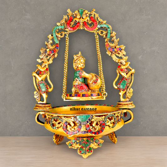 Brass Krishna Gopal Urli Swing Jhula with Stone work Nikuressence Brass Ganesh urli Brass Ganesha Swing Brass Ganesha Urli Swing brass pooja items Buy brass Ganesh urli in usa DailyWorship Diwali Decor diwali gift for parents diwali gift sets Diwali Gifts diwali gifts luxury ganesh urli HandcraftedPooja HinduPooja Lakshmi Idol for Worship Large Ganesh Urli Lord Ganesha Swing LuxuryPooja mypoojabox Online Ganesh urli pooja brass items Pooja Rituals PoojaItems UniquePooja Worship