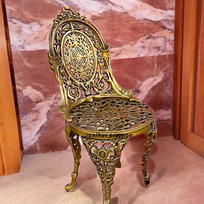 Large solid brass chair - 34 inches Idols Nikuressence