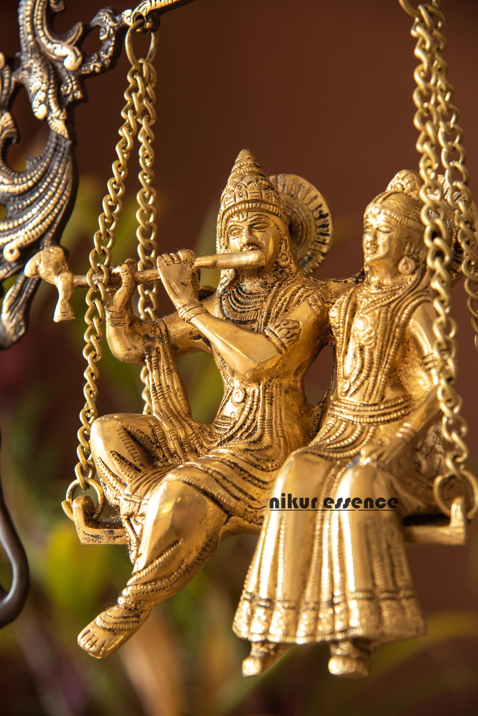 Online Radha Krishna Swing Jhula Urli - 53 cm Idols Nikuressence