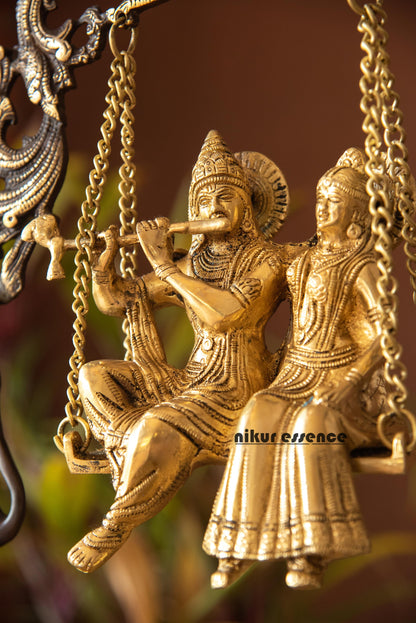 Online Radha Krishna Swing Jhula Urli - 53 cm Idols Nikuressence