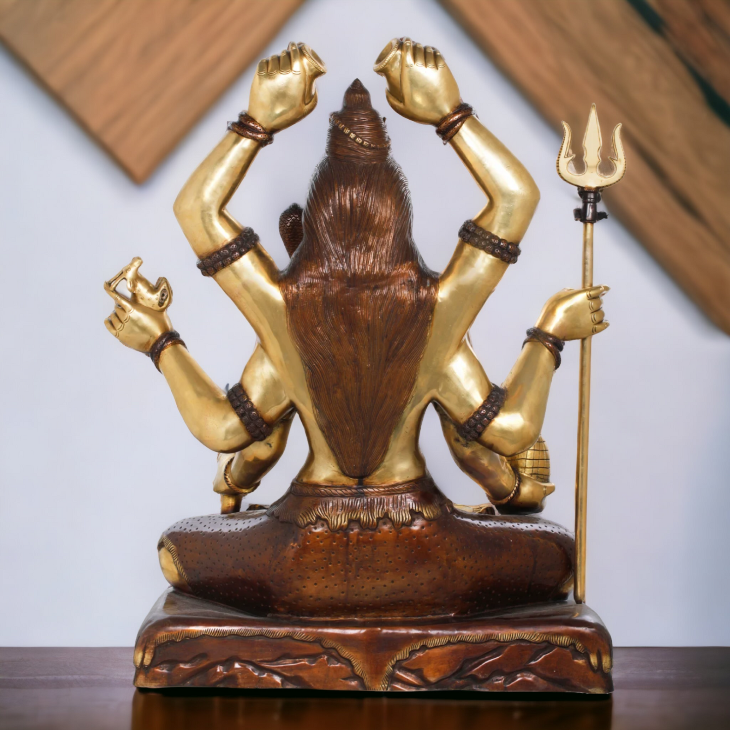 Superfine brass Shiva Sitting Meditation Idol - 77.5 cm