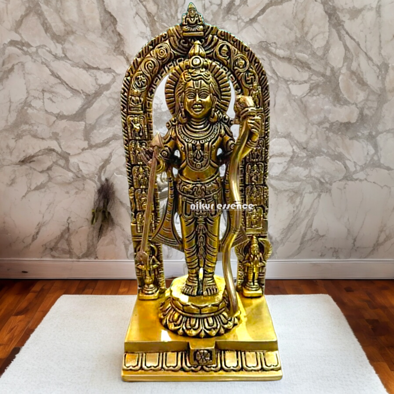 Antique Brass Ram Lalla Idol - 9 Inches