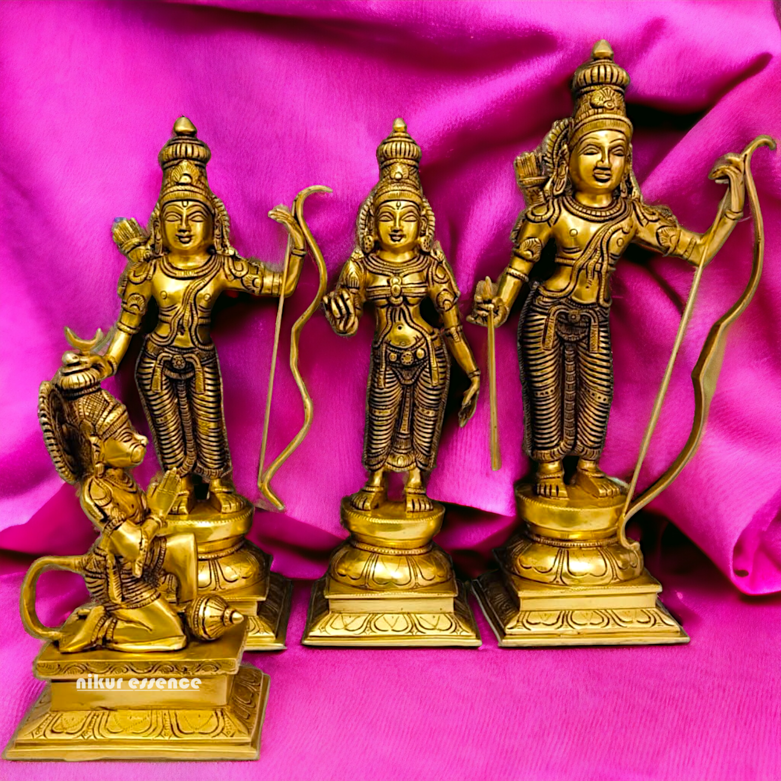 Pure brass Ram Darbar Set Idol - 18 inches Idols Nikuressence