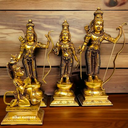 Pure brass Ram Darbar Set Idol - 18 inches Idols Nikuressence