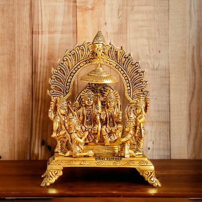 Lord Ram Darbar Solid Brass Idol - 33 cm