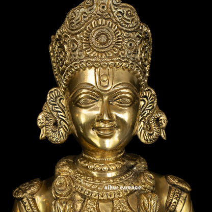 Lord Swaminarayan and Gunatitanand Swami Akshar Purushottam Solid Brass idol - 23 inches Idols Nikuressence