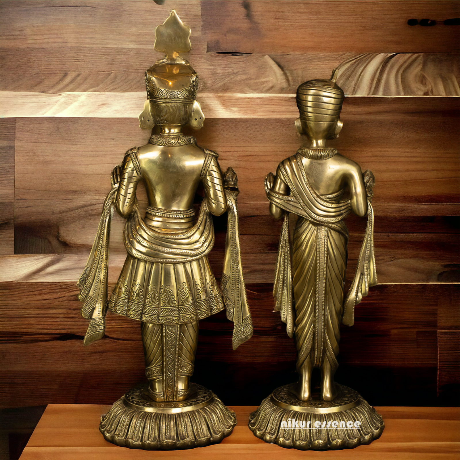 Lord Swaminarayan and Gunatitanand Swami Akshar Purushottam Solid Brass idol - 23 inches Idols Nikuressence