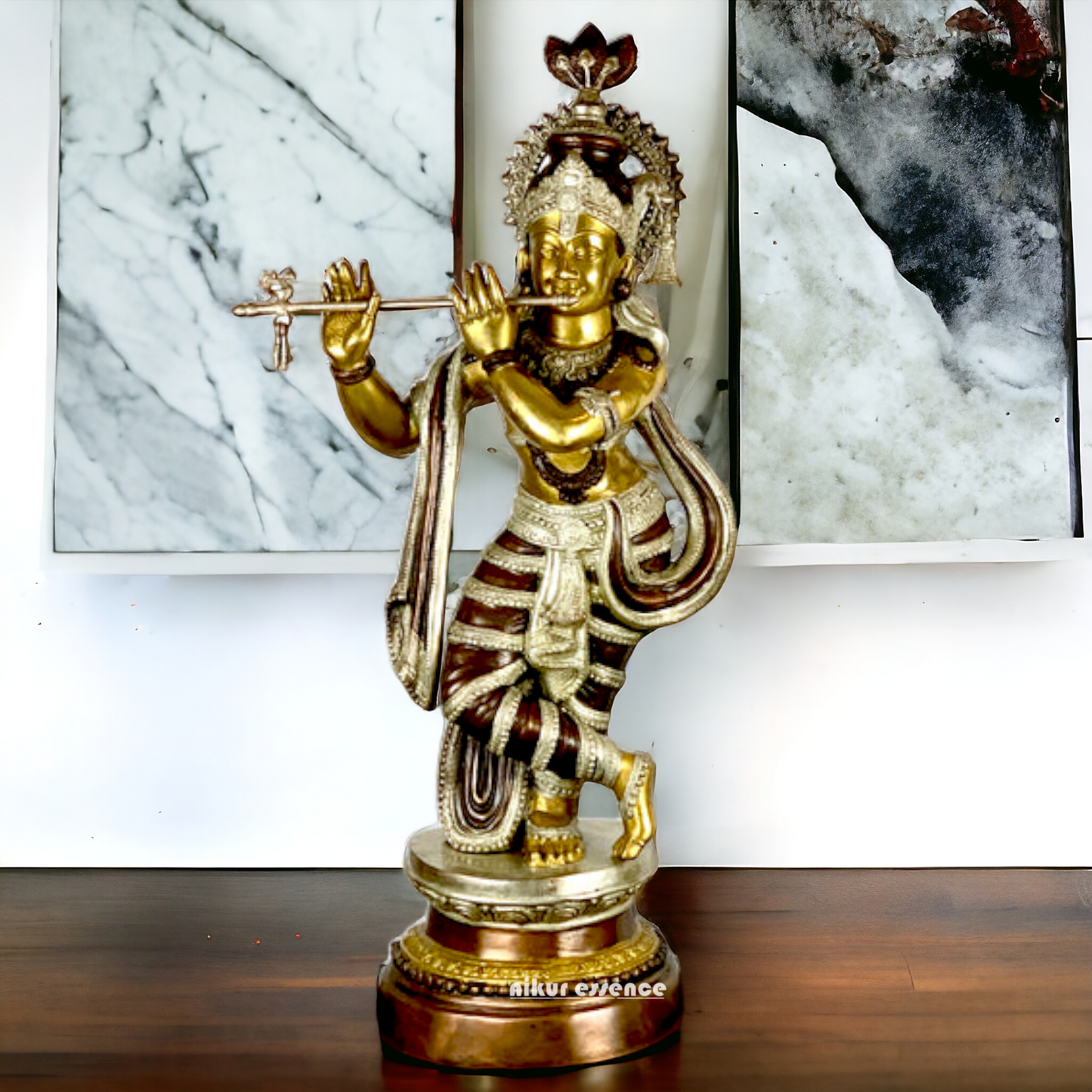 Buy Big Size Of Krishna Statue in brass with Intricately Designed | 35 inch Height nikuressence 10 avatars of krishna 3 feet krishna statue online brass planter pots budhshiv buy brass krishna in usa diwali gift for parents diwali pooja items how tall was krishna krishna ekadasi krishna statue online list of decorative items for diwali radha krishna statue big size utensils brass wedtree what is shukla paksha and krishna paksha