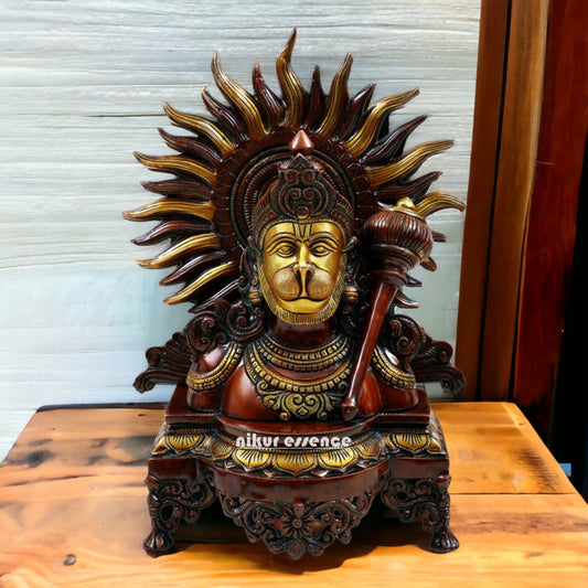 Buy Face Hanuman Brass Idol - 13.976 inches