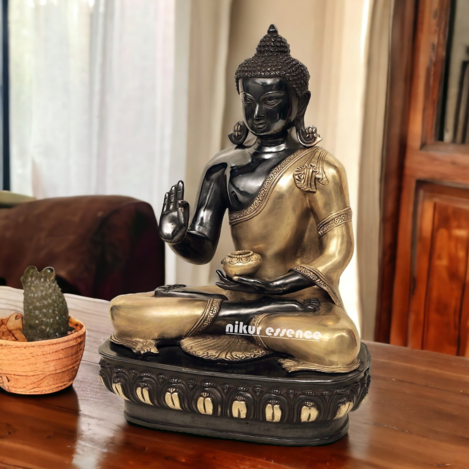 Shop Buddha Sitting Meditation Brass Idol- 21.063 inches