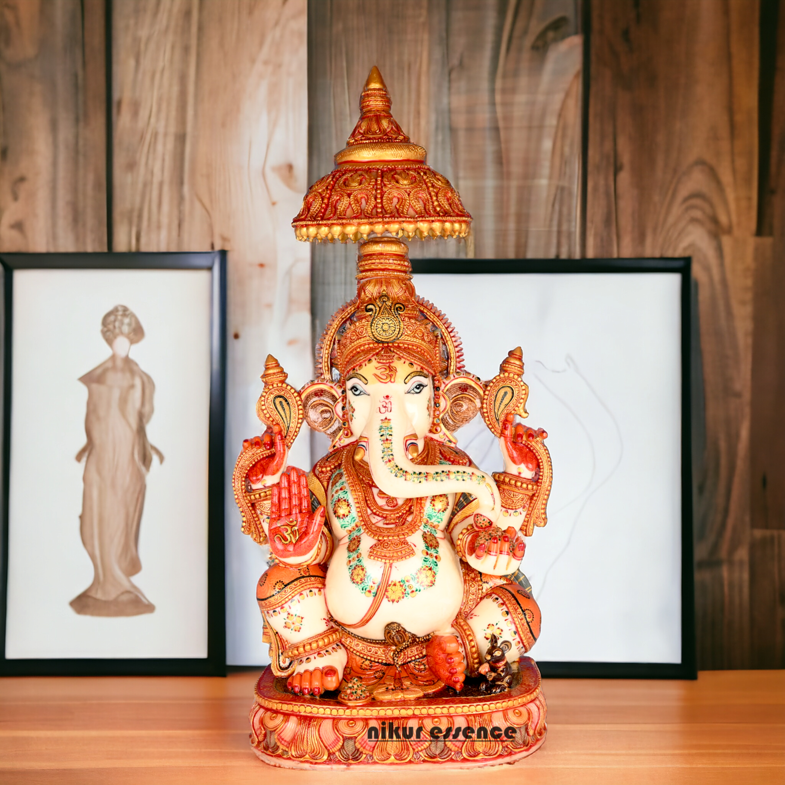 Shop Marble Ganesh Sitting Idol - 9 inches Nikuressence brass pooja items decor items for diwali Diwali Decorations Diwali energy diwali gift for relatives diwali gifting ideas for clients diwali gifts luxury Diwali pooja idol HinduPooja laxmi pooja image LuxuryPooja marble ganesh murti marble ganesh murti near me marble ganesh murti price Marble Ganesha murti Marble Ganesha Sculpture for Spiritual Growth marble ganesha statue pure white marble ganesh statue Spiritual Growth Marble Ganesha