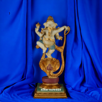 Buy Brass Ganesh with Sheshnag idol - 12 inches