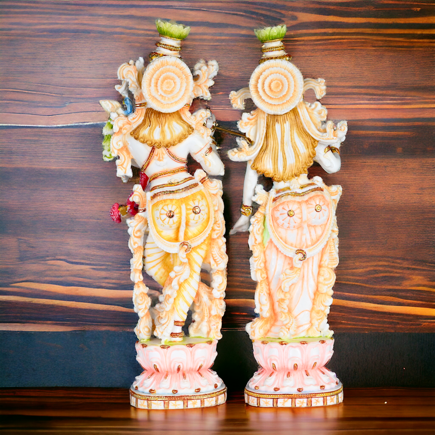 Buy Cultured Marble Radha Krishna Statue - 14 inch height | nikur essence