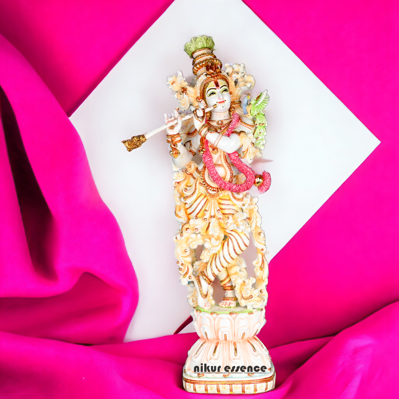 Buy Cultured Marble Krishna Murti | 72 cm height