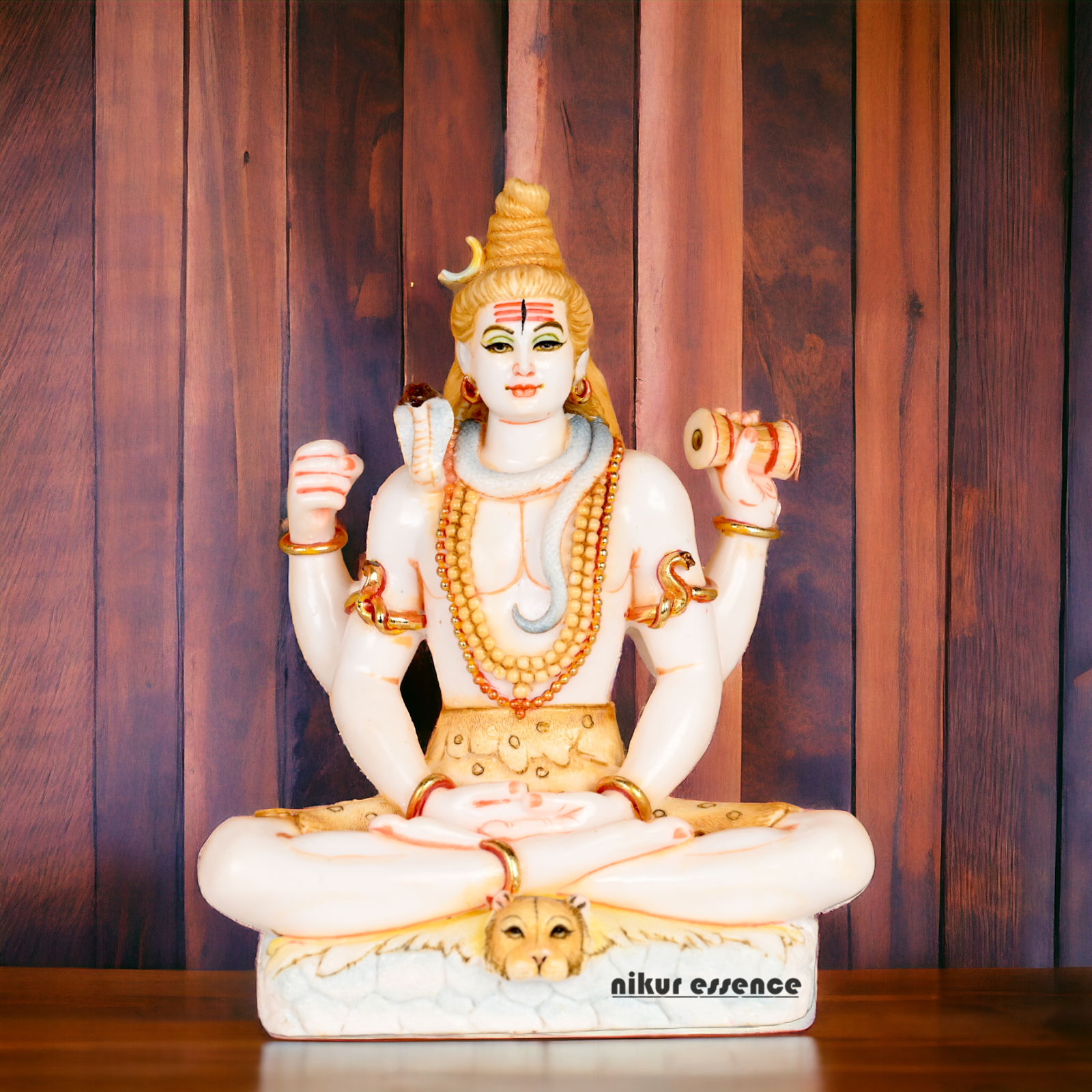 Buy Cultured Marble Shiva Statue - Handcrafted Hindu God