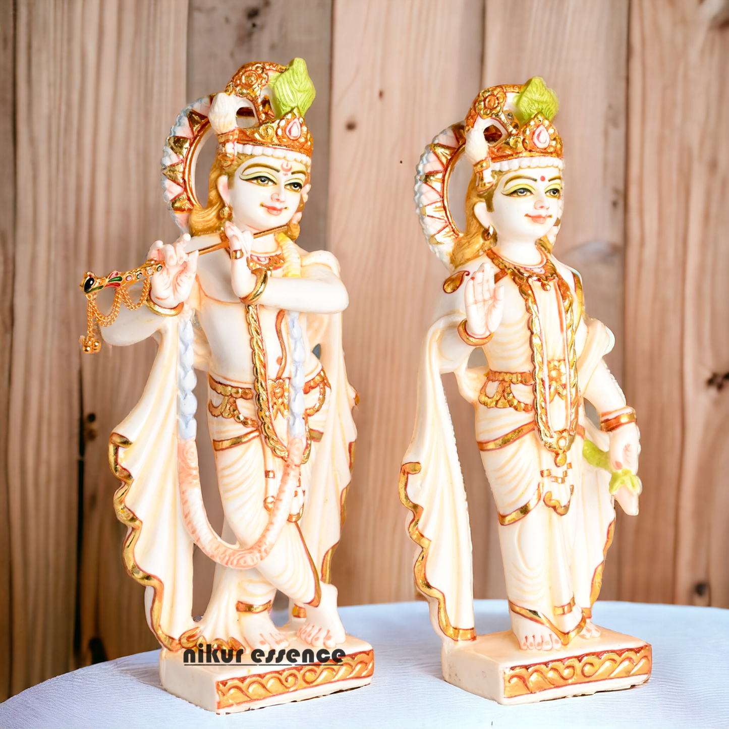 Marble Radha Krishna Statue | Buy Marble Radha Krishna| 12 inch Height | Nikur essence