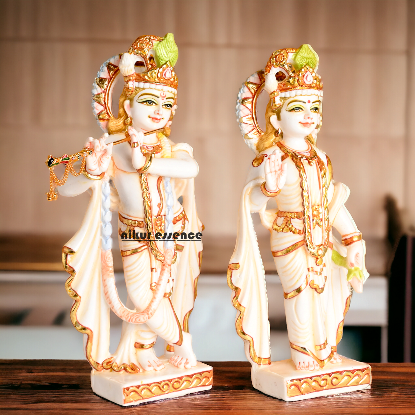 Marble Radha Krishna Statue | Buy Marble Radha Krishna| 12 inch Height | Nikur essence