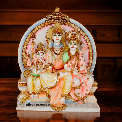 Buy Cultured Marble Shiva Family Statue online - Lord Shiva Nikuressence Goddess Parvati Statue Handcrafted Lord Shiva Goddess Parvati Lord Ganesha Marble Statue Handcrafted Marble Shiv Parvati Ganesha Statue for Hindu Temple Hindu God Statue Home Temple Decor Lord Ganesha Statue Lord Shiva Goddess Parvati Lord Ganesha Marble Statue for Puja Room Lord Shiva Statue Marble Shiv Family Statue Marble Shiv Parvati Ganesha Family Statue for Home Temple