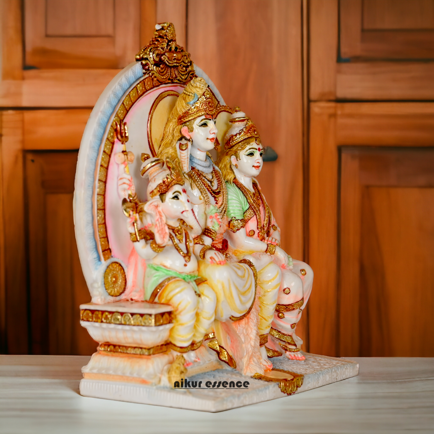 Buy Cultured Marble Shiva Family Statue online - Lord Shiva Nikuressence Goddess Parvati Statue Handcrafted Lord Shiva Goddess Parvati Lord Ganesha Marble Statue Handcrafted Marble Shiv Parvati Ganesha Statue for Hindu Temple Hindu God Statue Home Temple Decor Lord Ganesha Statue Lord Shiva Goddess Parvati Lord Ganesha Marble Statue for Puja Room Lord Shiva Statue Marble Shiv Family Statue Marble Shiv Parvati Ganesha Family Statue for Home Temple