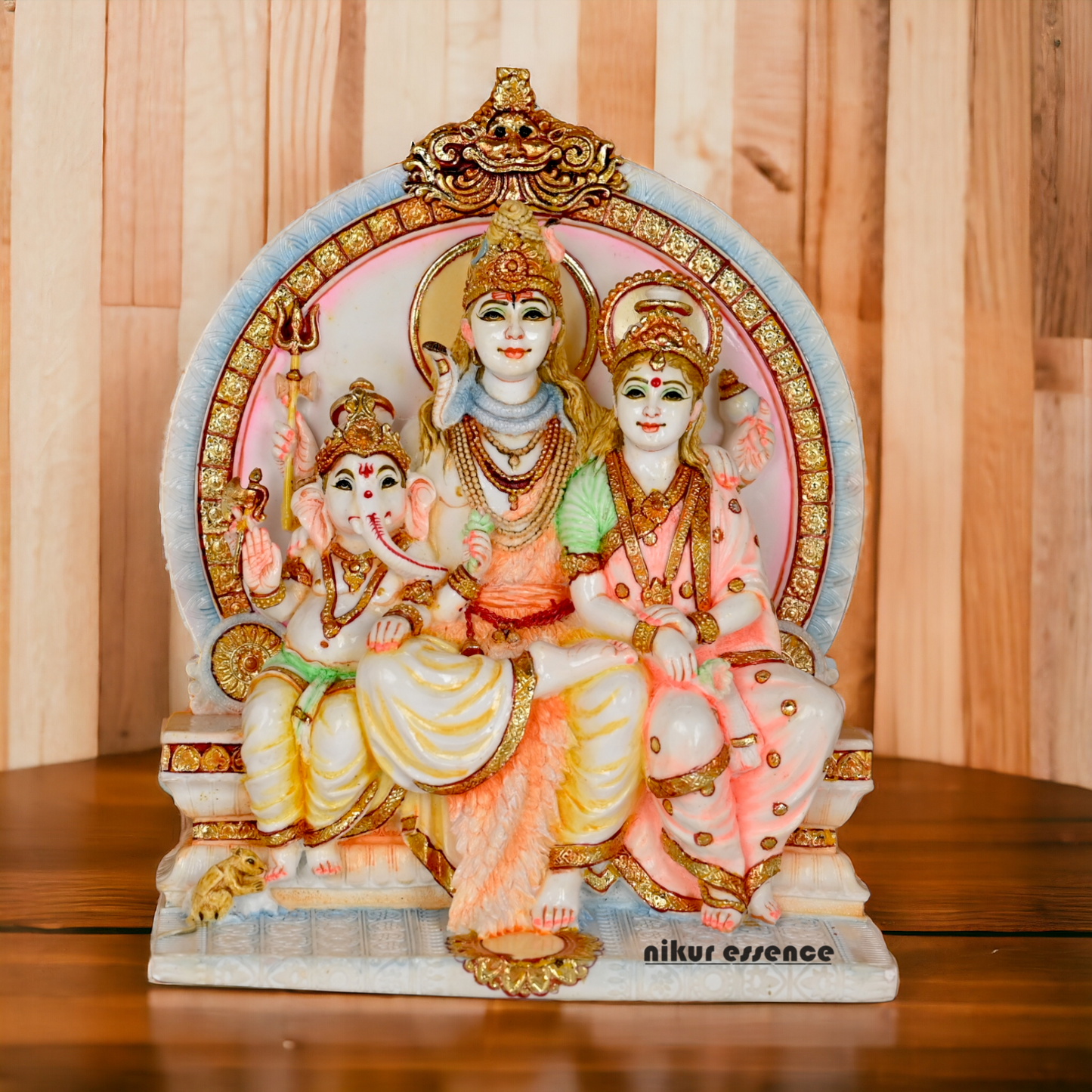 Buy Cultured Marble Shiva Family Statue online - Lord Shiva Nikuressence Goddess Parvati Statue Handcrafted Lord Shiva Goddess Parvati Lord Ganesha Marble Statue Handcrafted Marble Shiv Parvati Ganesha Statue for Hindu Temple Hindu God Statue Home Temple Decor Lord Ganesha Statue Lord Shiva Goddess Parvati Lord Ganesha Marble Statue for Puja Room Lord Shiva Statue Marble Shiv Family Statue Marble Shiv Parvati Ganesha Family Statue for Home Temple