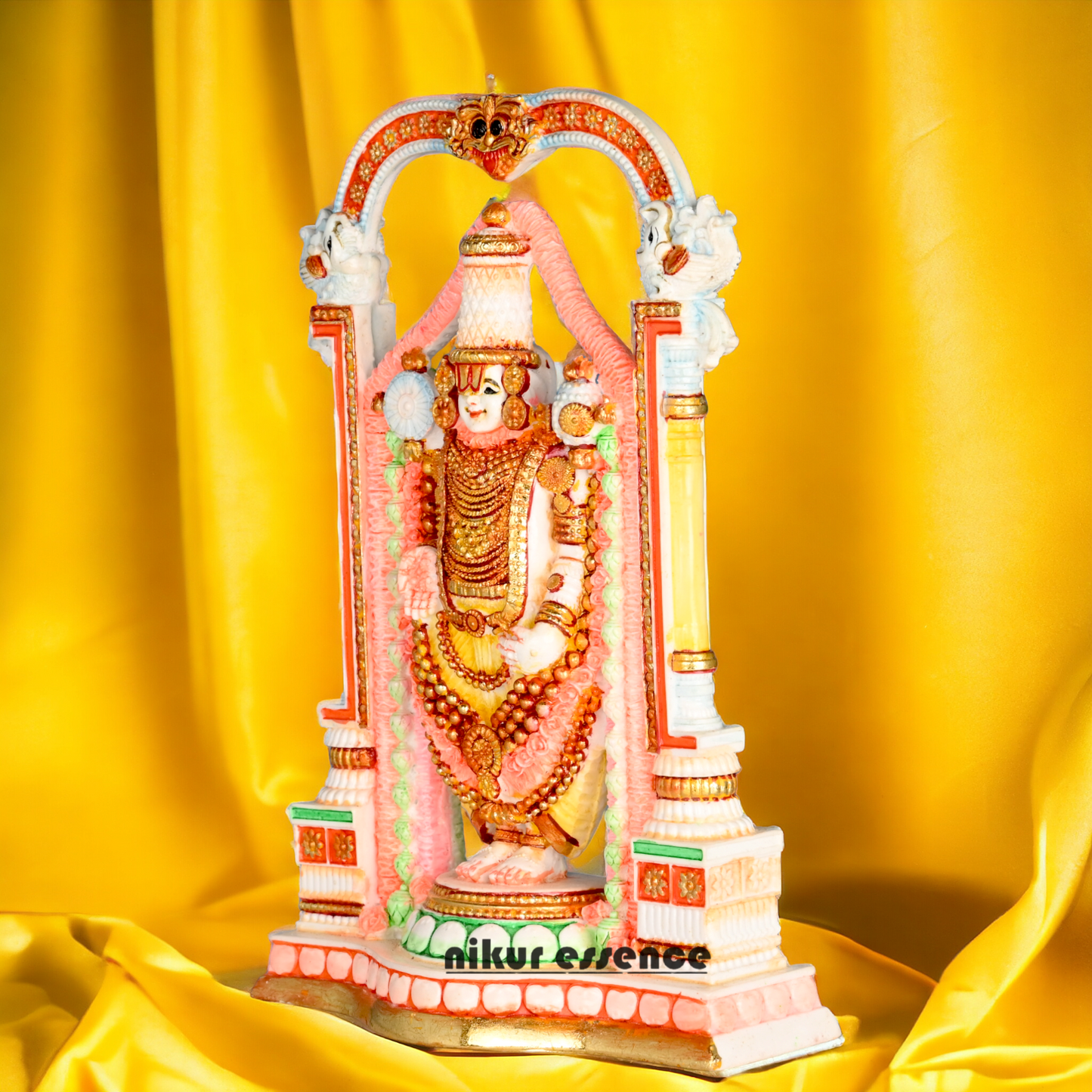 Buy Handcrafted Cultured Marble Tirupati Balaji Statue - Lord Venkateswara Idol for Spiritual Nikuressence