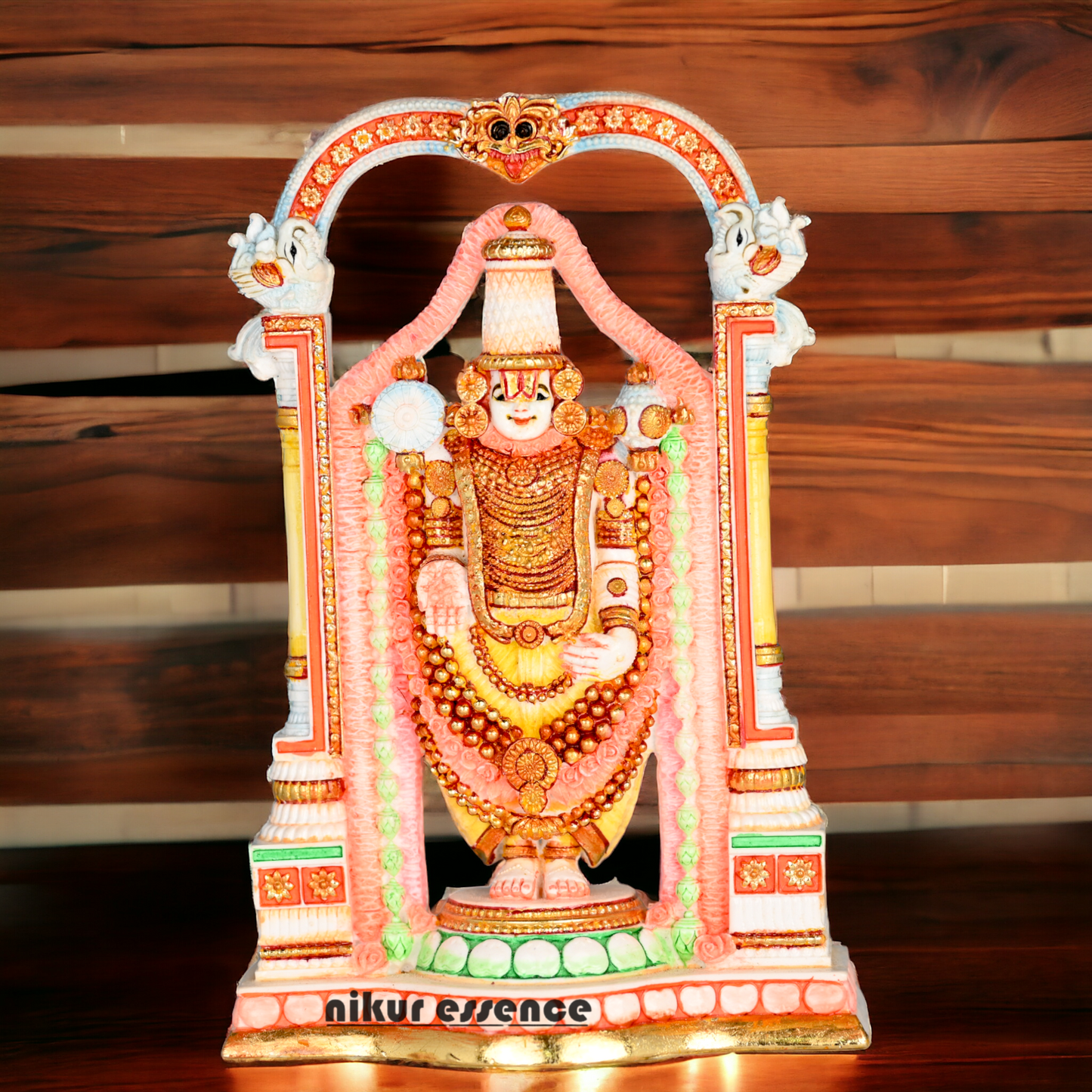 Buy Handcrafted Cultured Marble Tirupati Balaji Statue - Lord Venkateswara Idol for Spiritual Nikuressence